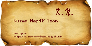Kuzma Napóleon névjegykártya